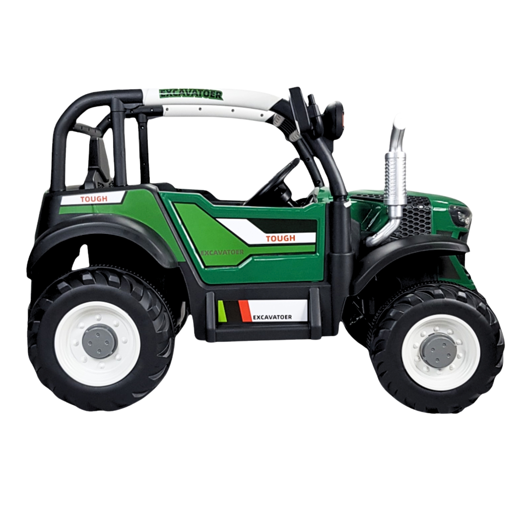 Tractor Montable Electrico para Niños con Control Remoto Luz Led 12v- Verde