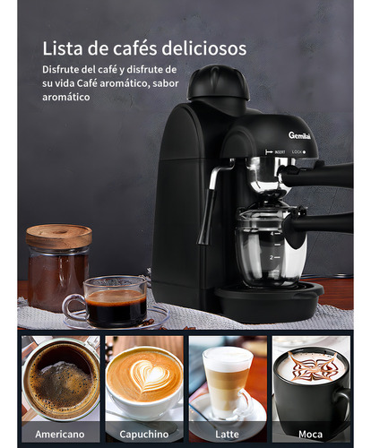 Gemilai Crm2008 Color Negro 120V Espresso