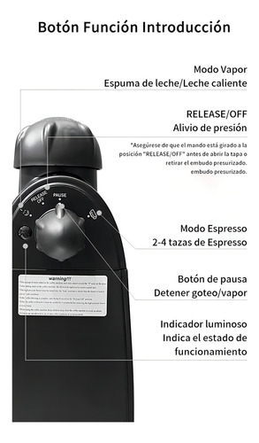 Gemilai Crm2008 Color Negro 120V Espresso