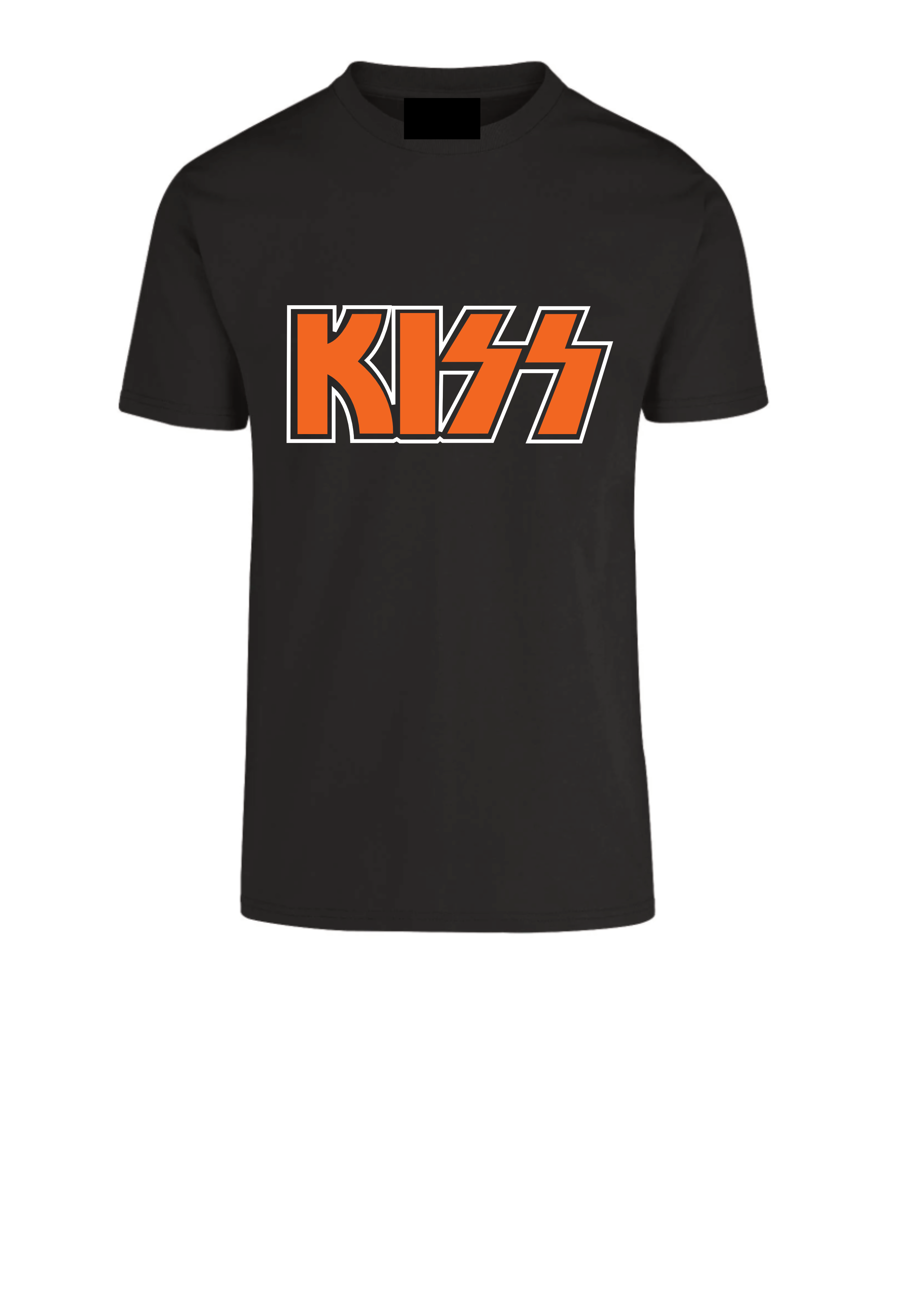 Playera Banda de Rock Kiss Logo Naranja