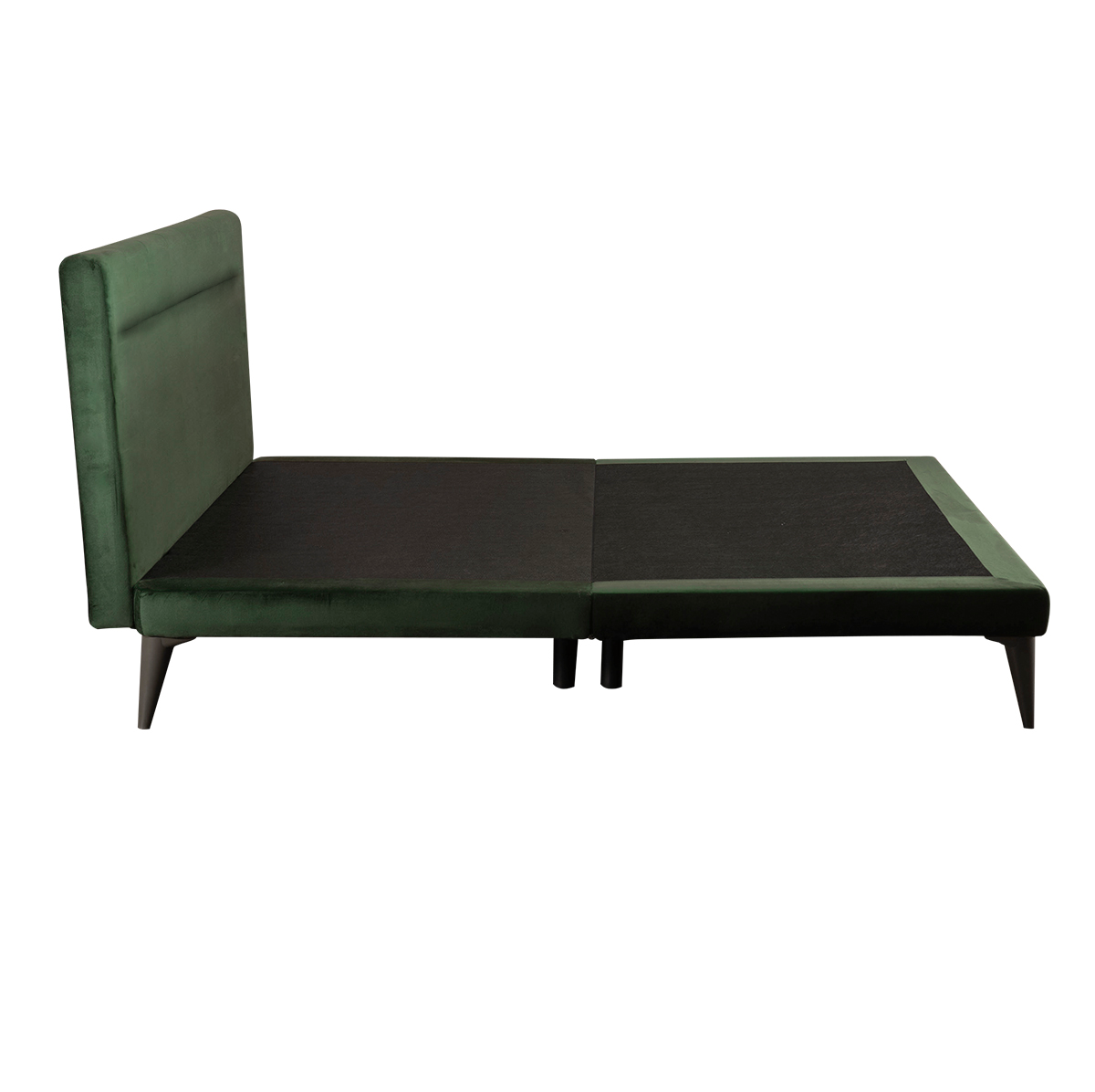 Cama Individual con Cabecera Roomi Danita Color Verde Velvet