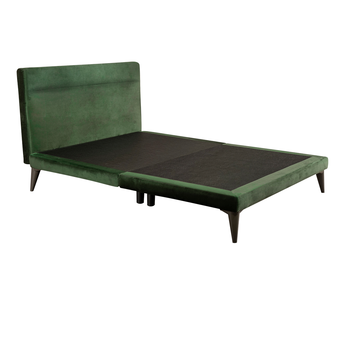 Cama Individual con Cabecera Roomi Danita Color Verde Velvet