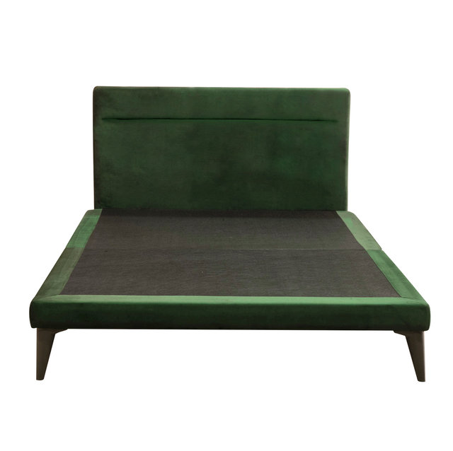 Cama Individual con Cabecera Roomi Danita Color Verde Velvet