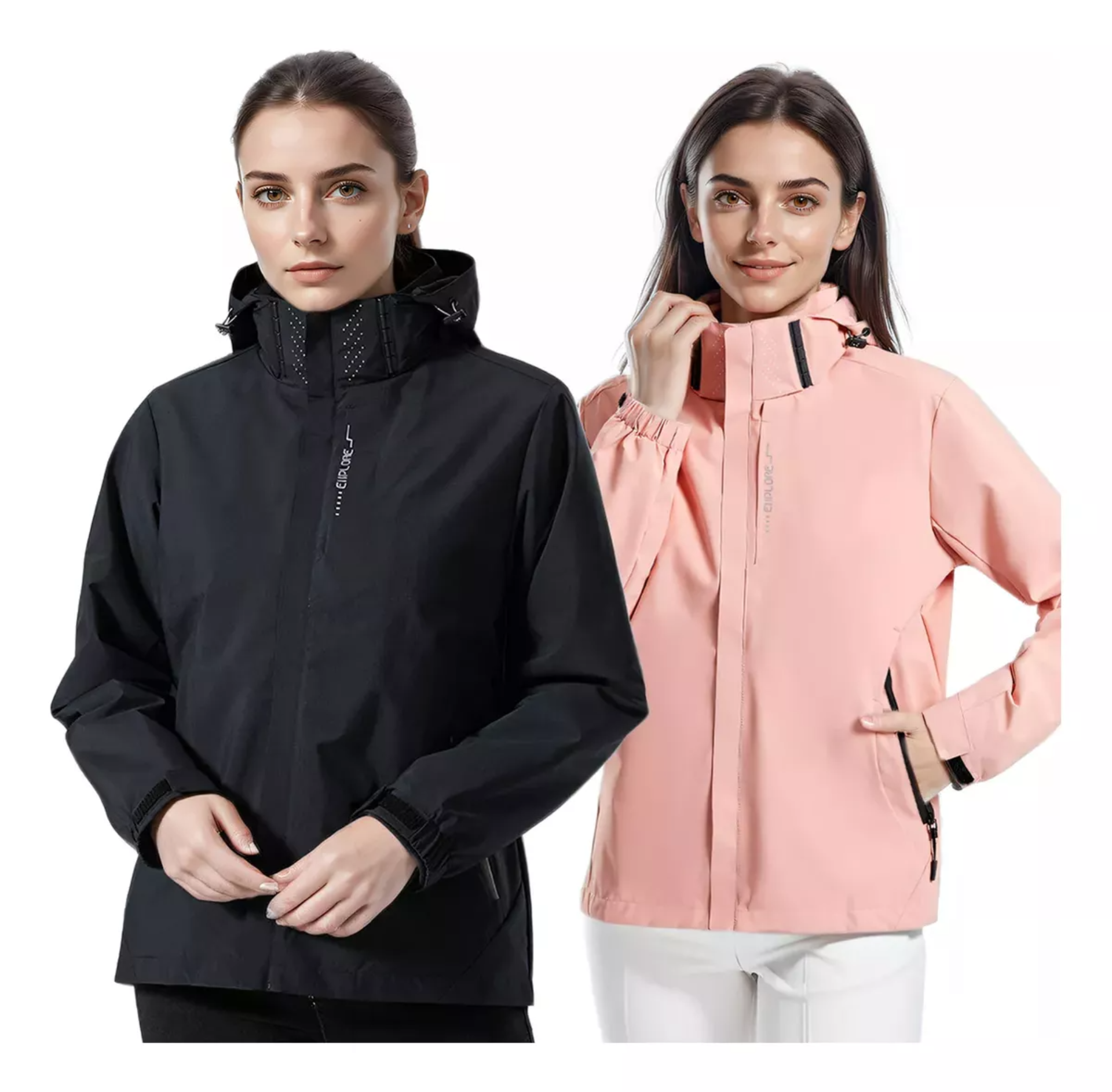 Chamarras Mujer Impermeable Transpirable Gorro Removible