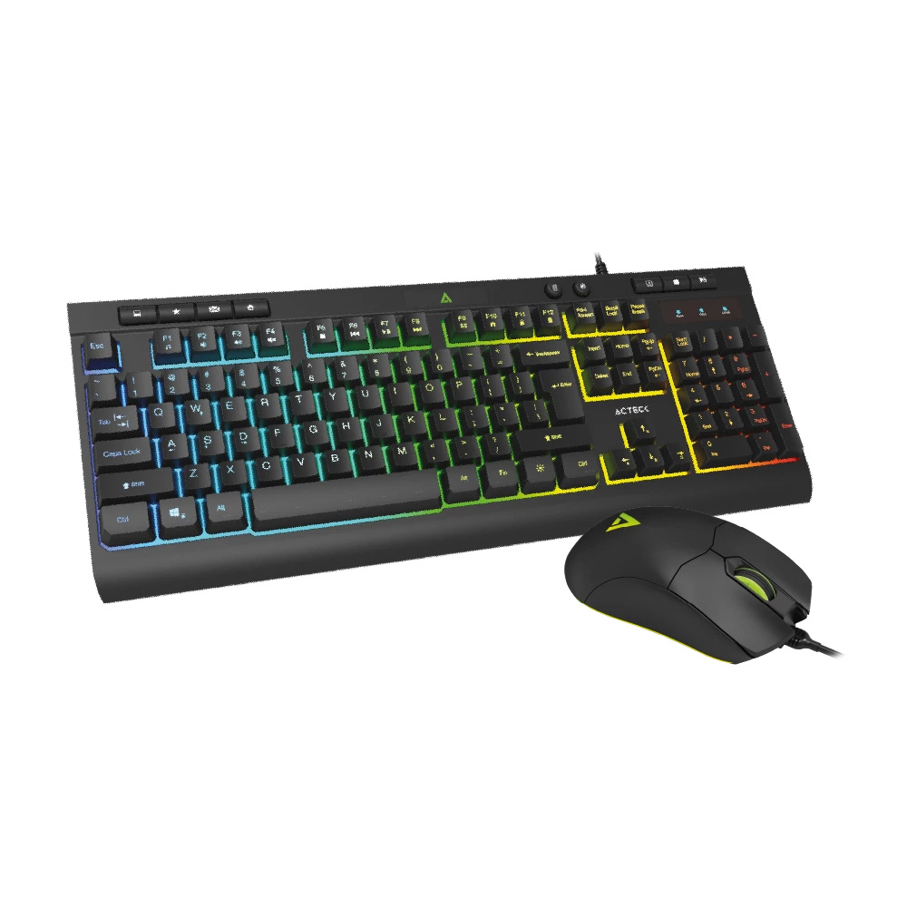 Kit de Teclado y Mouse Acteck Creator Aurean Pro MK477G, Alámbrico, USB, Negro