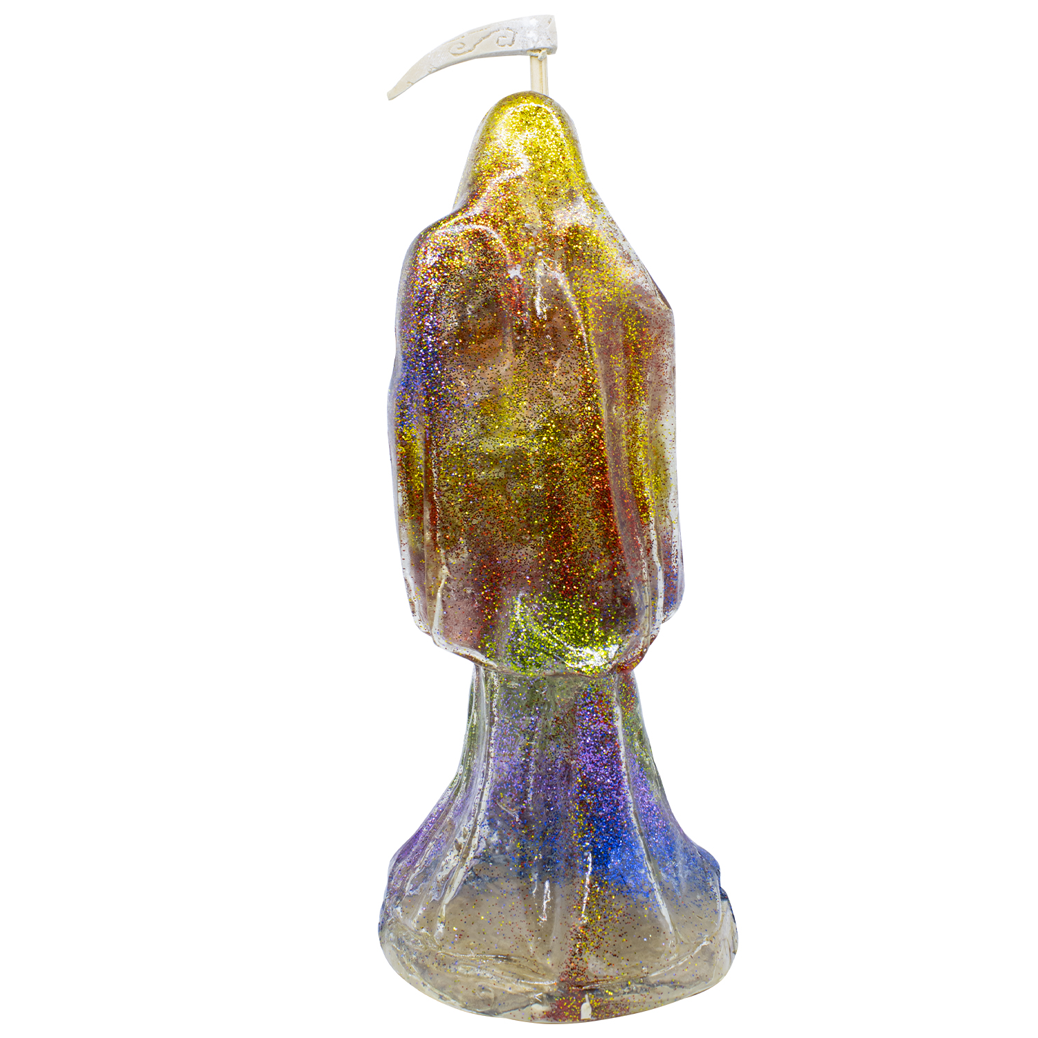 Santa Muerte 7 Potencias Glitter 30cm + Biblia