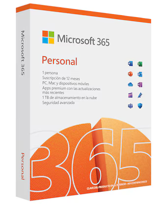Microsoft 365 Personal | Suscripción de 12 meses, 1 persona 1 TB de almacenamiento en la nube. 