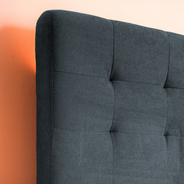 Cama Individual con Cabecera Roomi Livy Color Gris