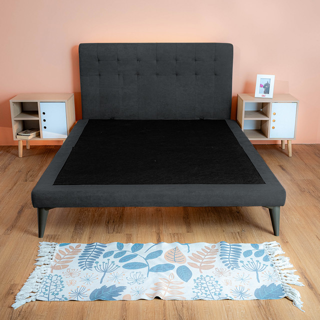 Cama Individual con Cabecera Roomi Livy Color Gris