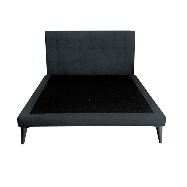 Cama Individual con Cabecera Roomi Livy Color Gris