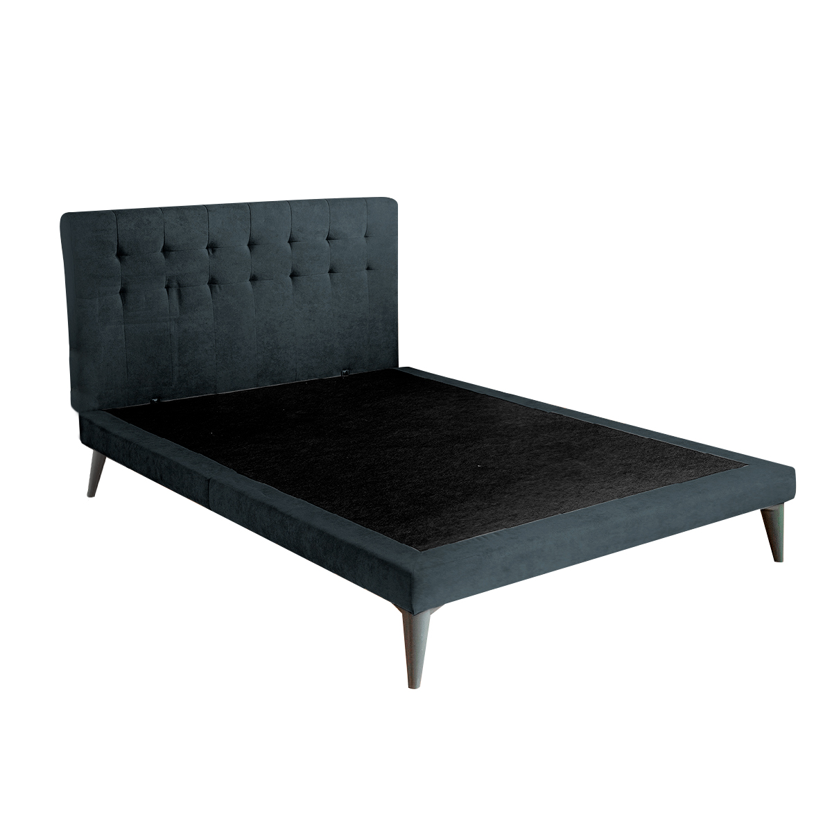 Cama Individual con Cabecera Roomi Livy Color Gris