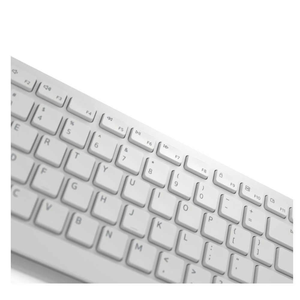 Kit de Teclado y Mouse Dell KM5221W, Inalámbrico, USB, Blanco (Español).