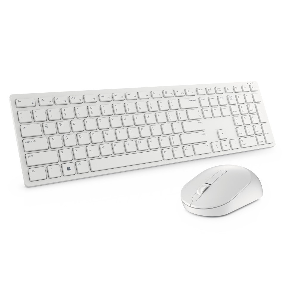 Kit de Teclado y Mouse Dell KM5221W, Inalámbrico, USB, Blanco (Español).