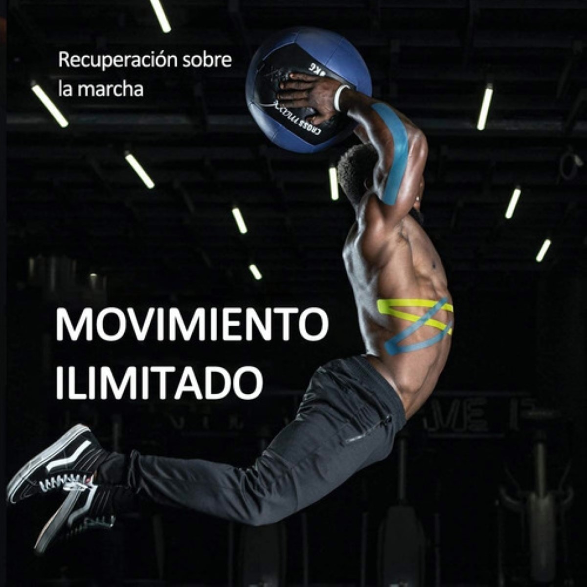 Cinta Tape Kinesiológicas Vendaje Neuromuscular Tape 5 m x 5 cm Combinación Híbrida De Color 2