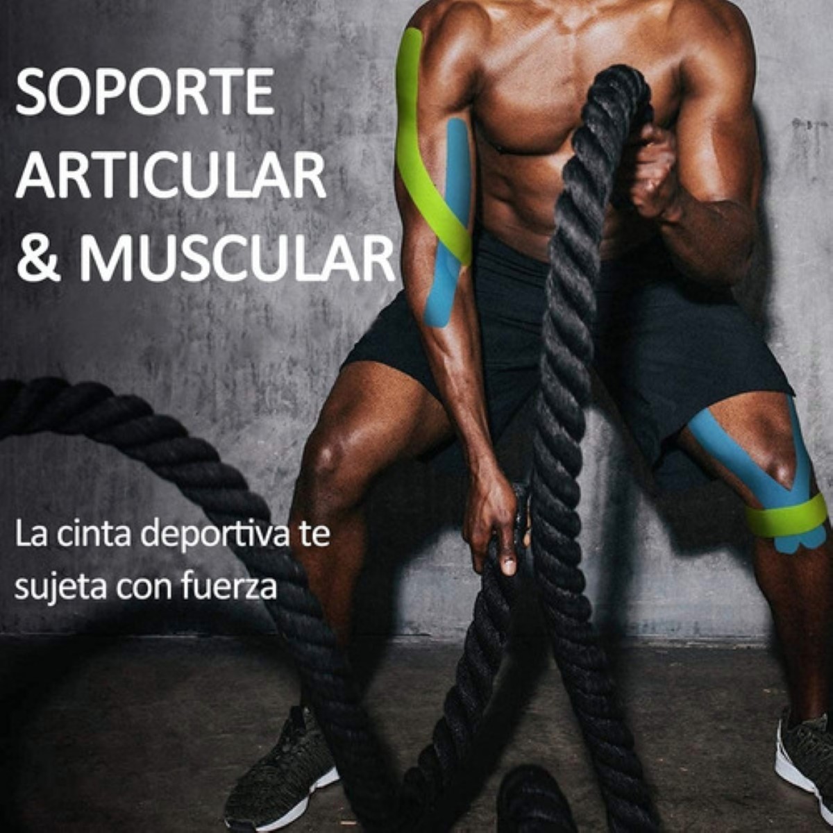 Cinta Tape Kinesiológicas Vendaje Neuromuscular Tape 5 m x 5 cm Combinación Híbrida De Color 2