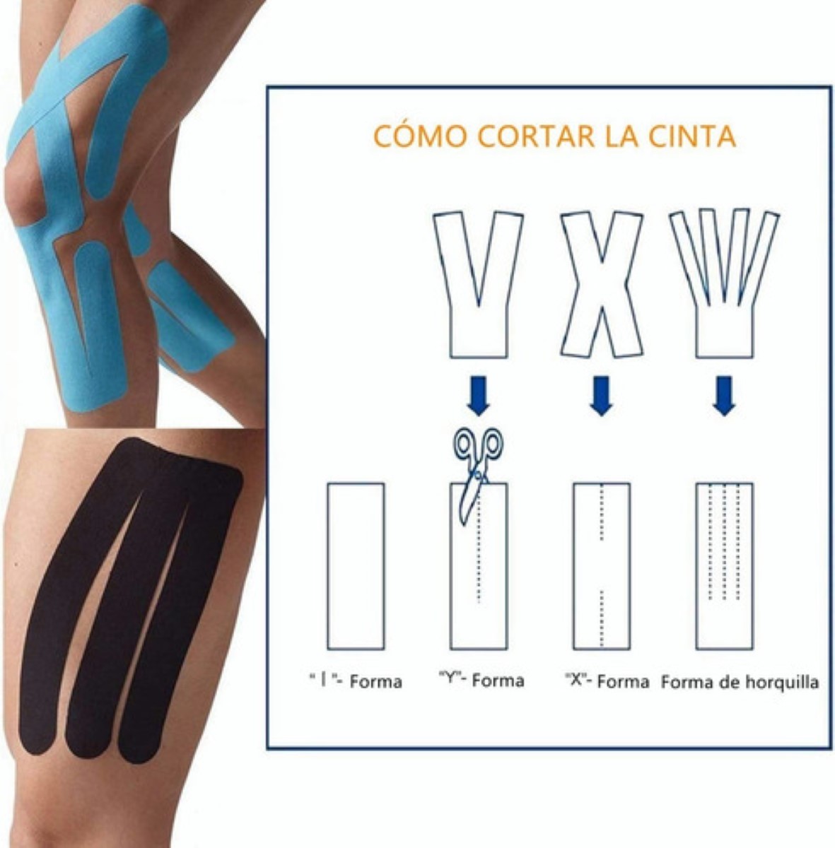 Cinta Tape Kinesiológicas Vendaje Neuromuscular Tape 5 m x 5 cm Combinación Híbrida De Color 2