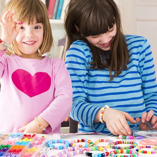 Kit Para Hacer Pulseras Niña De Bricolaje Cuentas Del Letras colores 