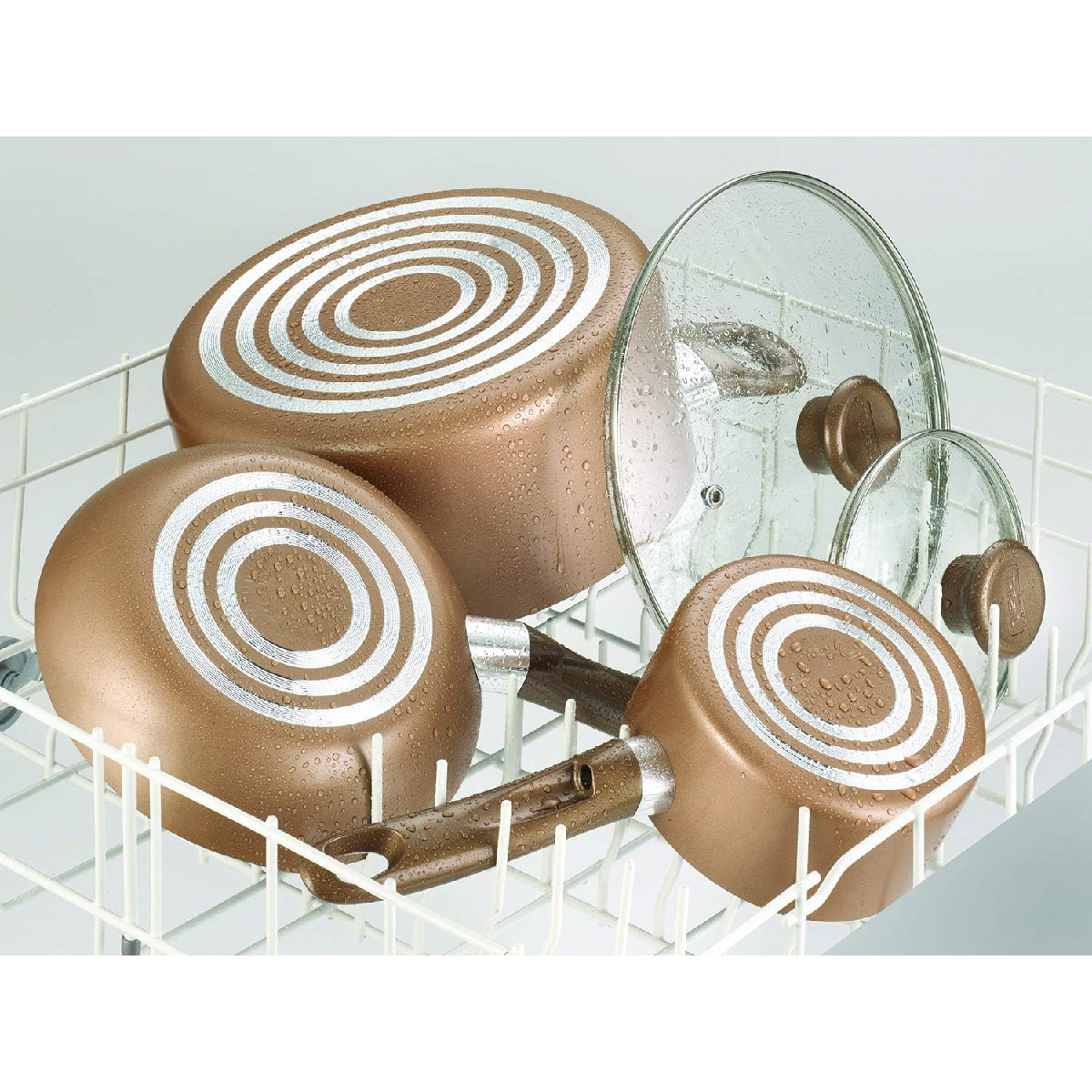 Batería de Cocina T-Fal 14 Pzas Excite Antiadherente Bronce