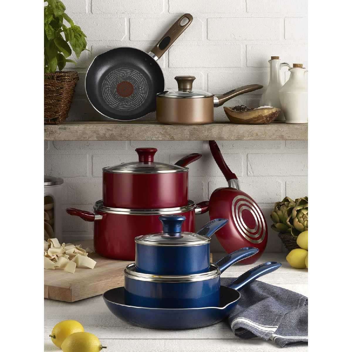 Batería de Cocina T-Fal 14 Pzas Excite Antiadherente Bronce