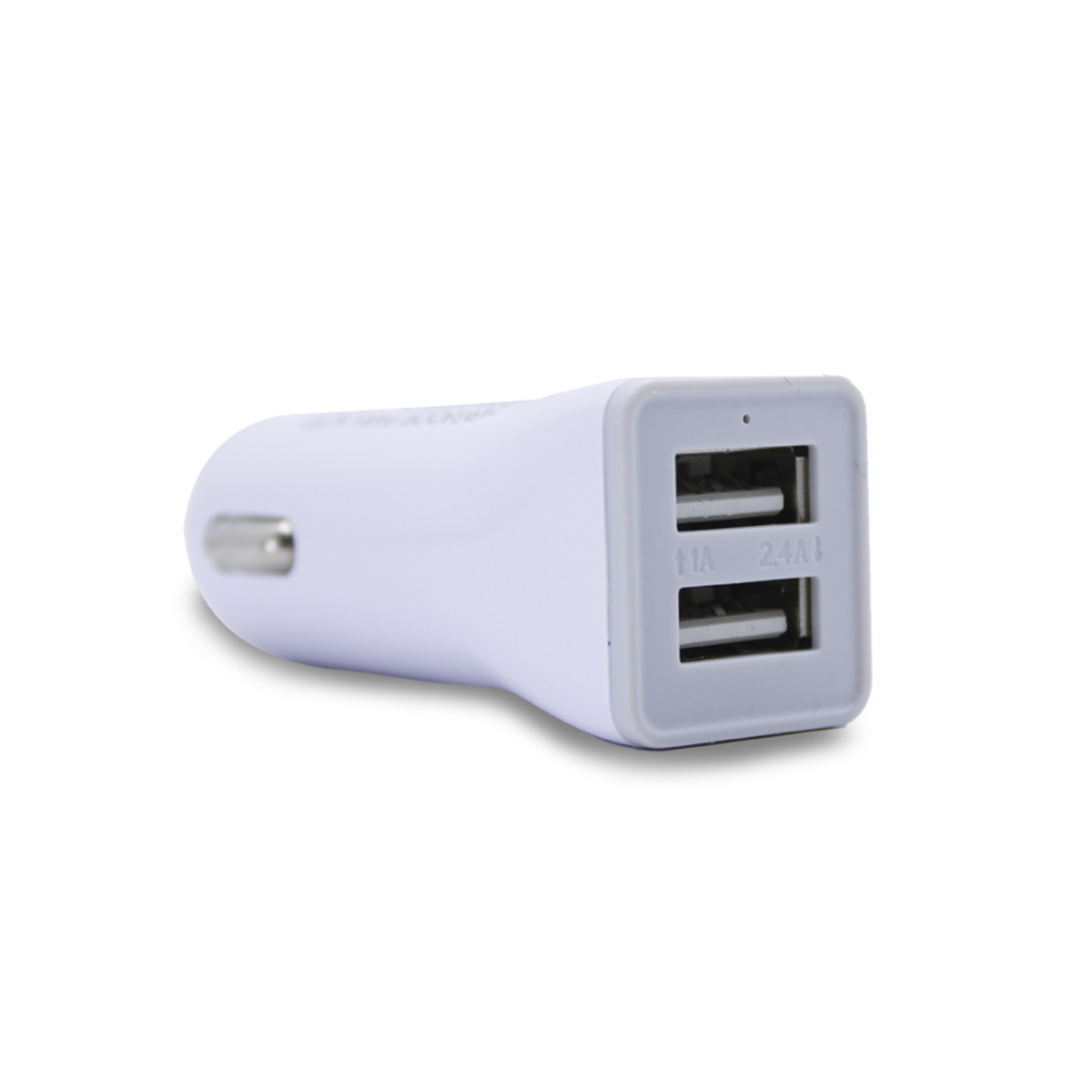 Cargador Para Auto 1hora Carga Rápida Salida 5v A 2.4 Color Blanco
