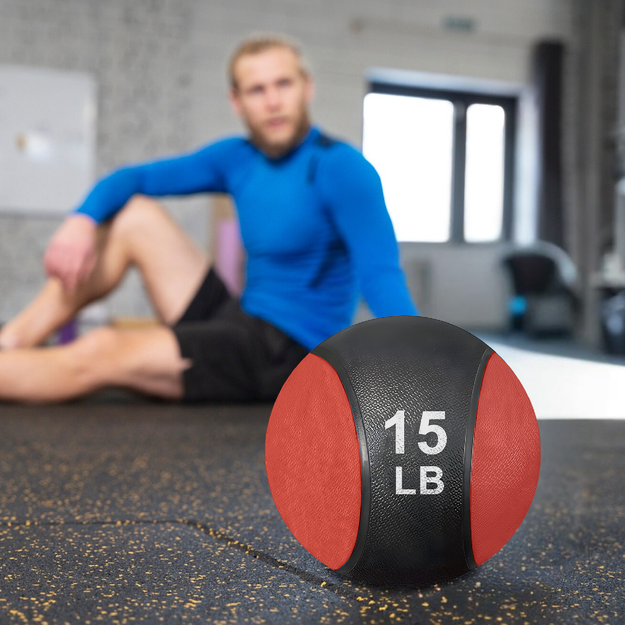 Balon Medicinal Crossfit Fitness Entrenamiento Aerodinamico X-RUSH ROJA 15 Libras