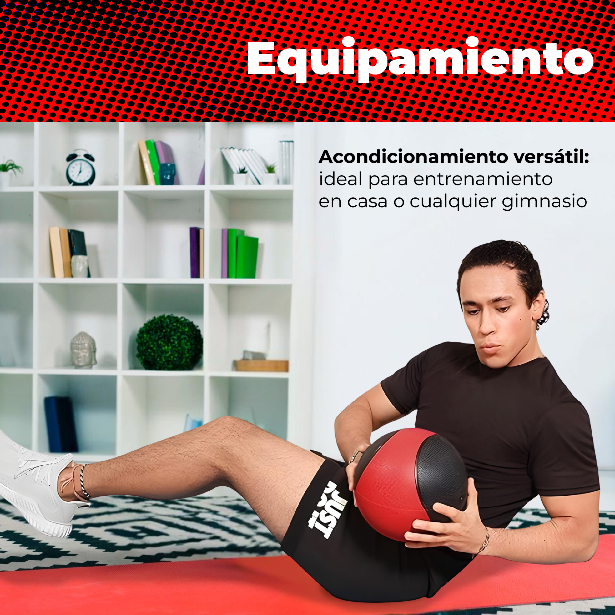 Balon Medicinal Crossfit Fitness Entrenamiento Aerodinamico X-RUSH ROJA 15 Libras