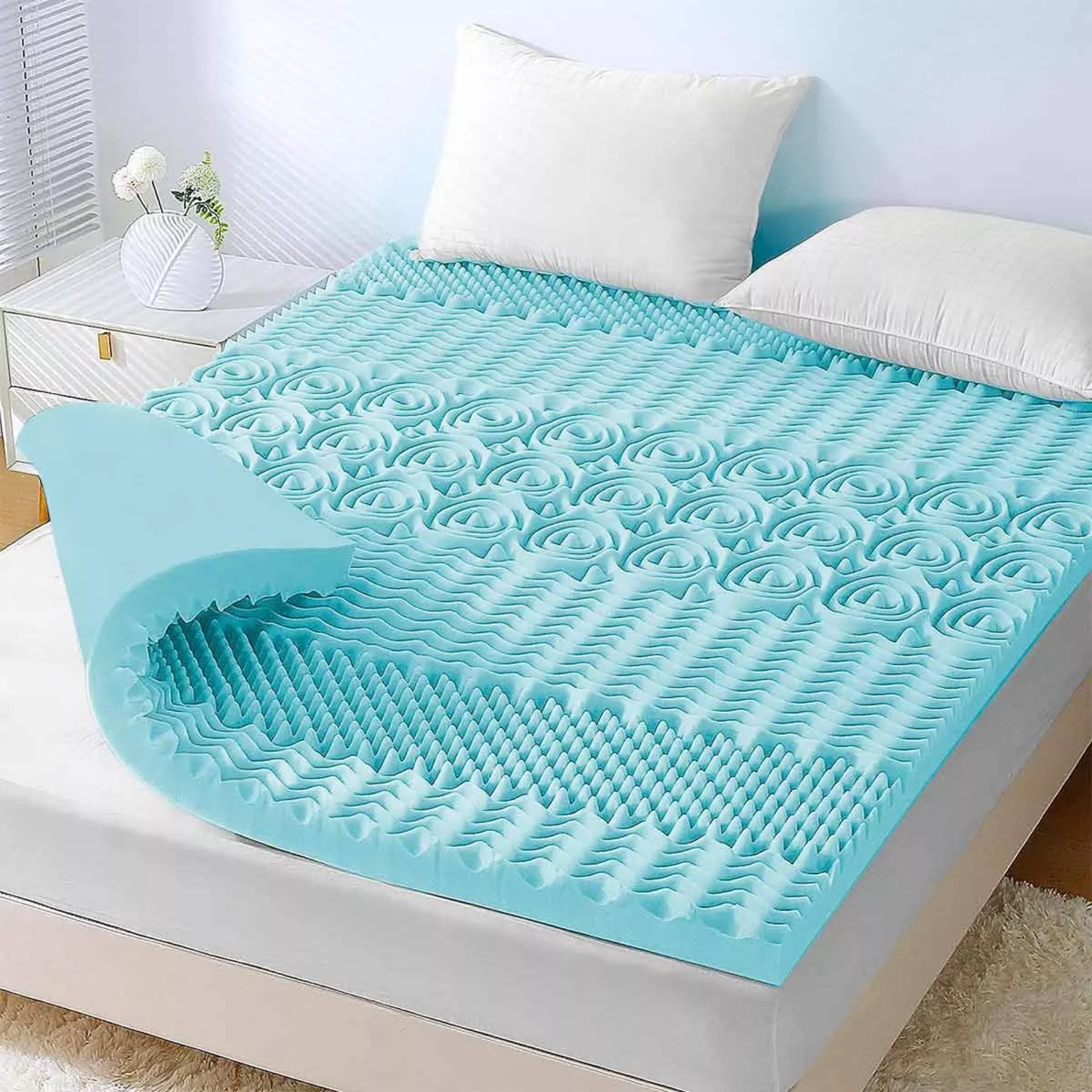 Colchoneta Memory Foam Matrimonial 5 Cm Gel Cool Zone