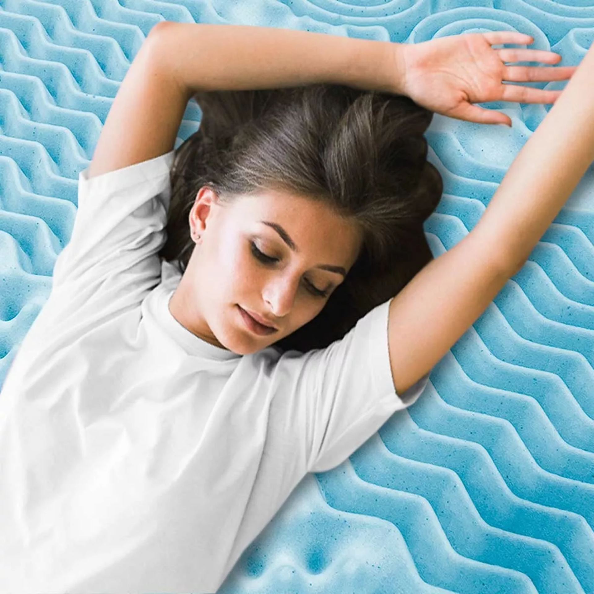 Colchoneta Memory Foam Matrimonial 5 Cm Gel Cool Zone