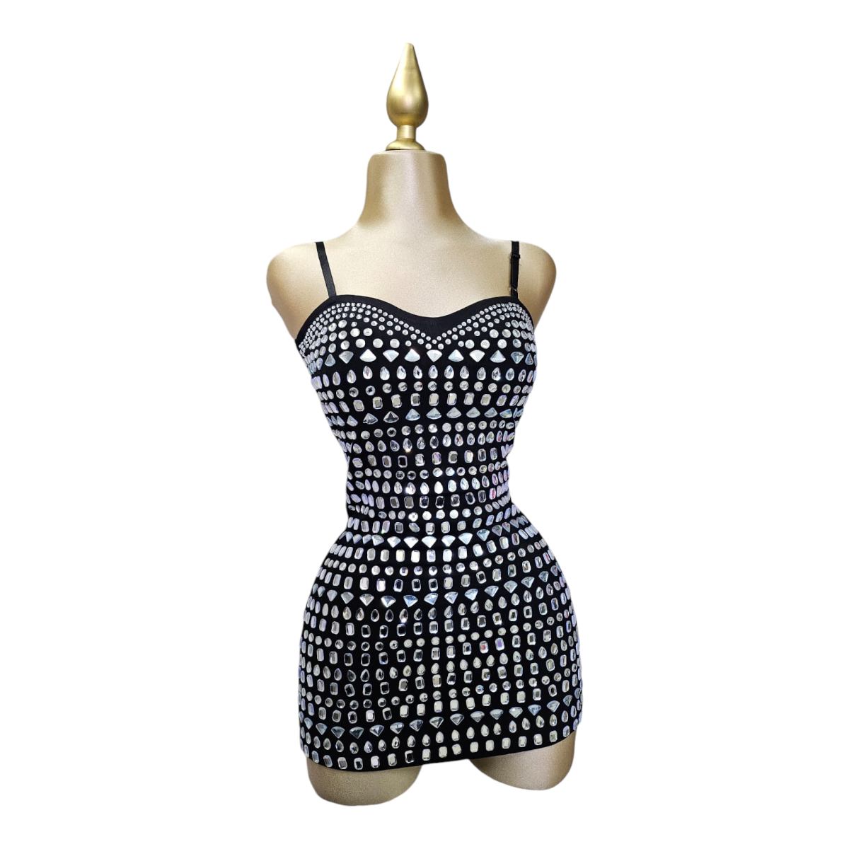 Vestido Con Short  Pedrería Para Dama LC DESIGNS COLLECTION