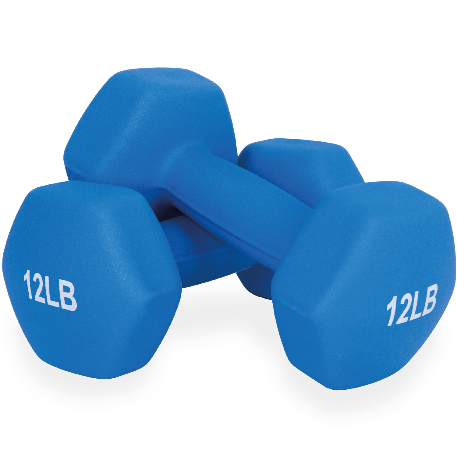 Par De Mancuernas Hexagonales 12 Lbs Neopreno Azul X-pross