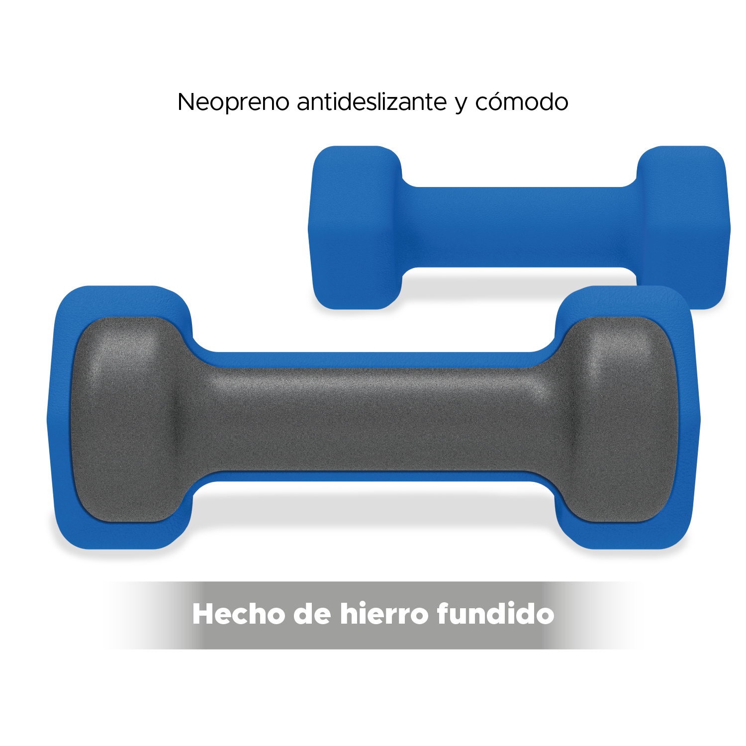 Par De Mancuernas Hexagonales 12 Lbs Neopreno Azul X-pross