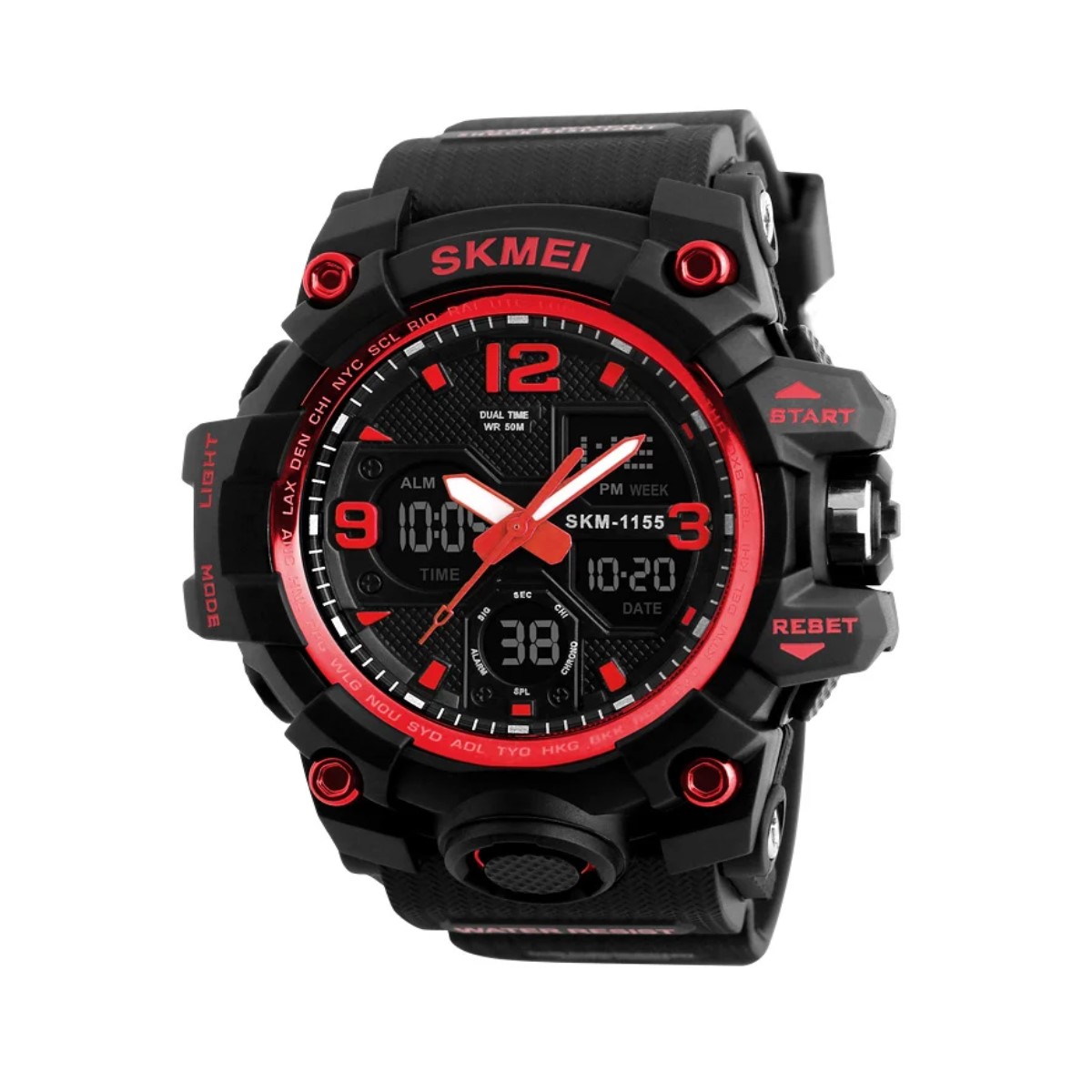 Relojes deportivos rojo led hombre mujer cronógrafo Digital