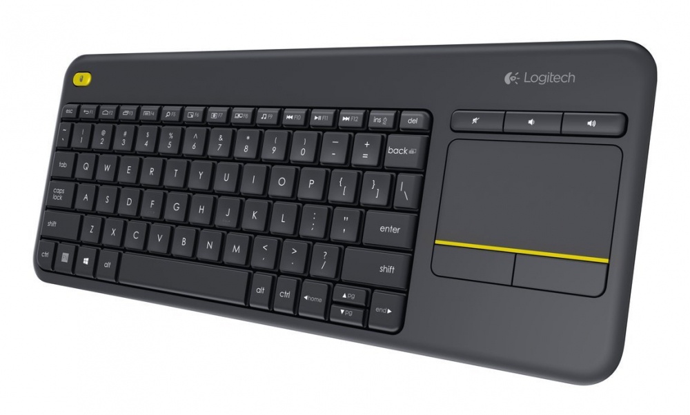 Teclado Logitech Touch K400 Plus, Inalámbrico, USB, Negro