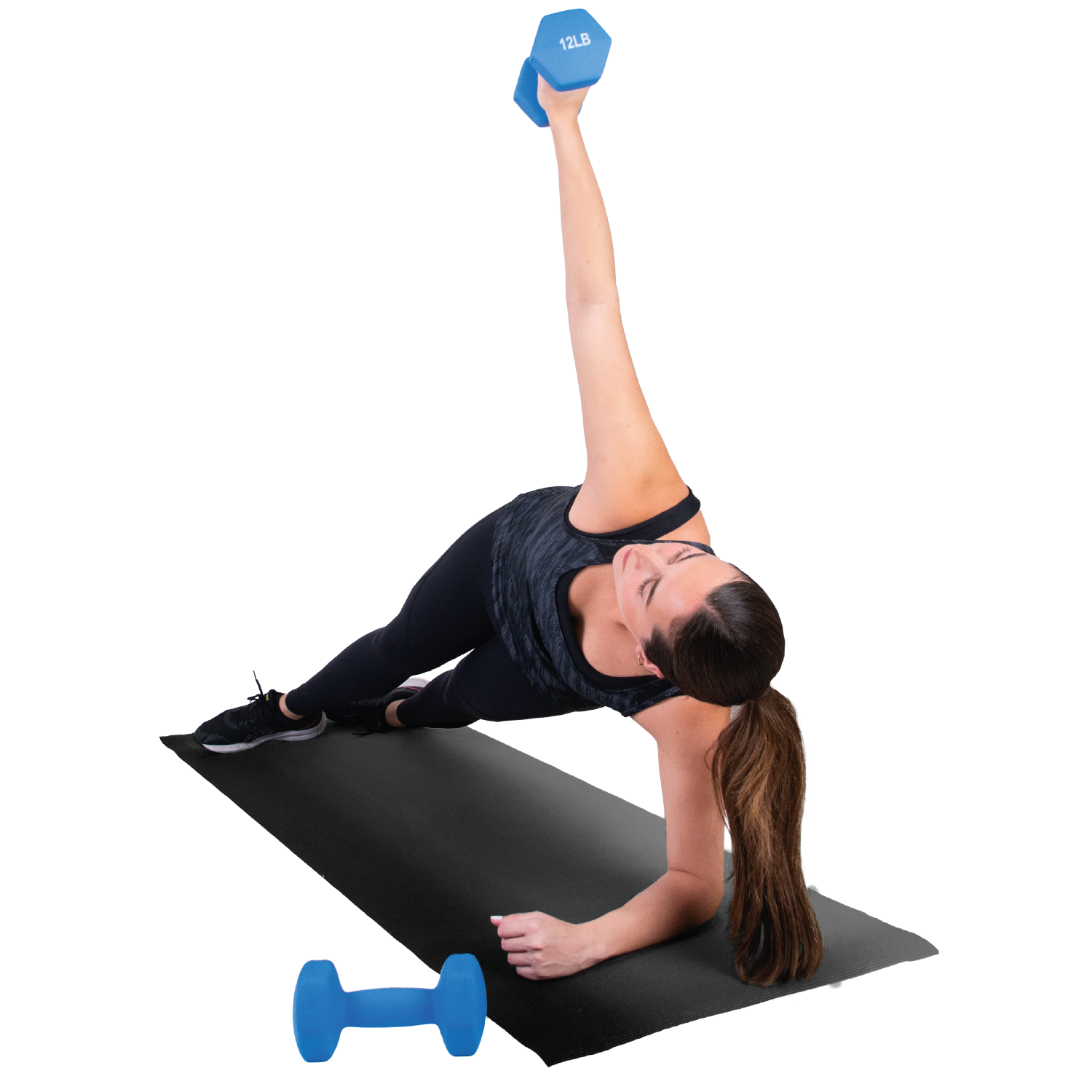 Par De Mancuernas Hexagonales 12 Lbs Neopreno Azul X-pross