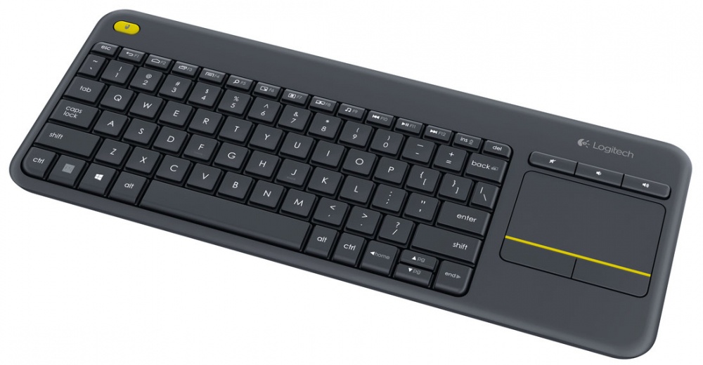 Teclado Logitech Touch K400 Plus, Inalámbrico, USB, Negro