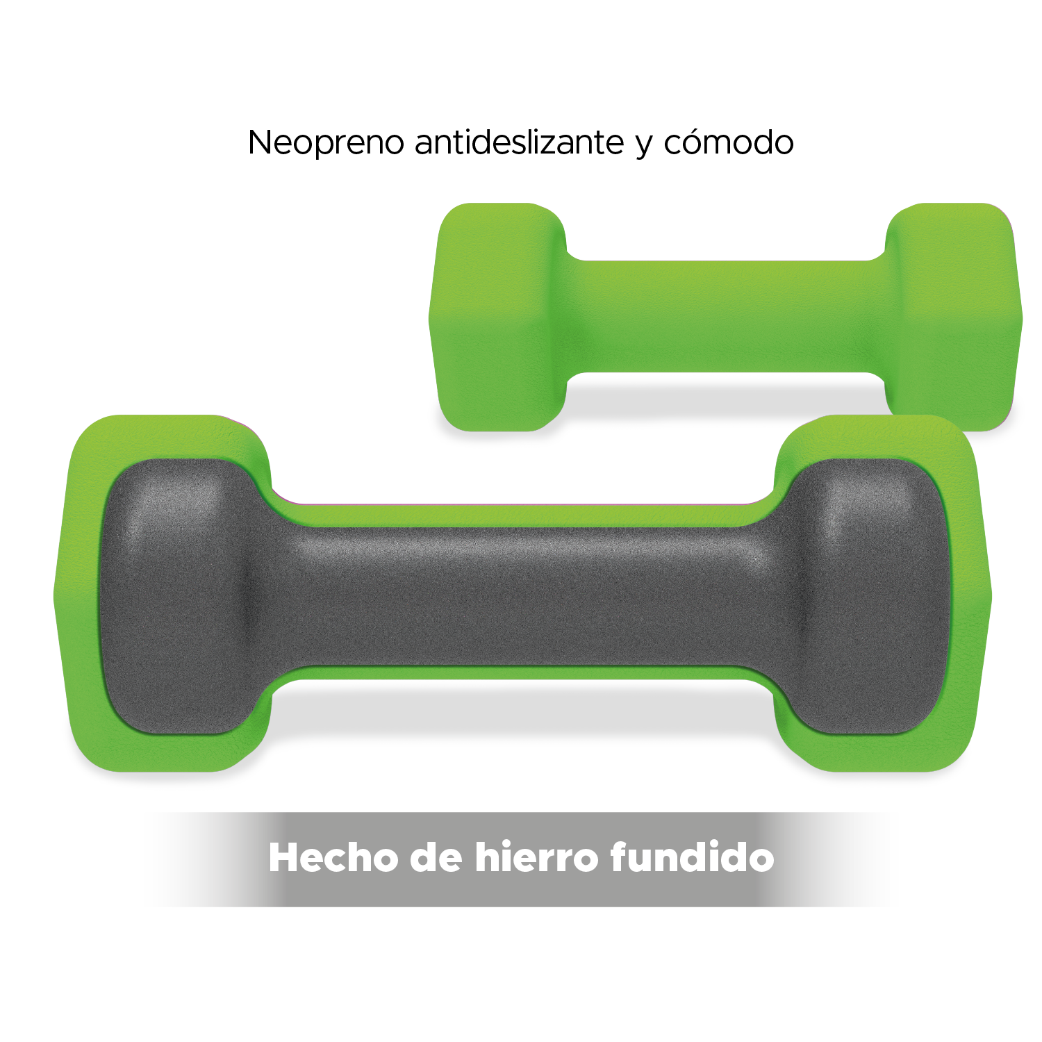 Par De Mancuernas Hexagonales 5 Lbs Neopreno Verdes X-pross