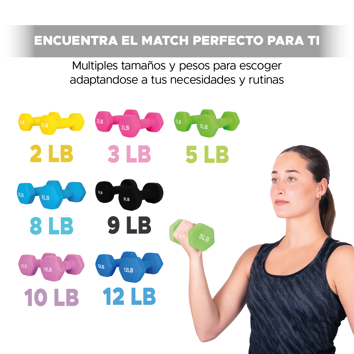 Par De Mancuernas Hexagonales 5 Lbs Neopreno Verdes X-pross