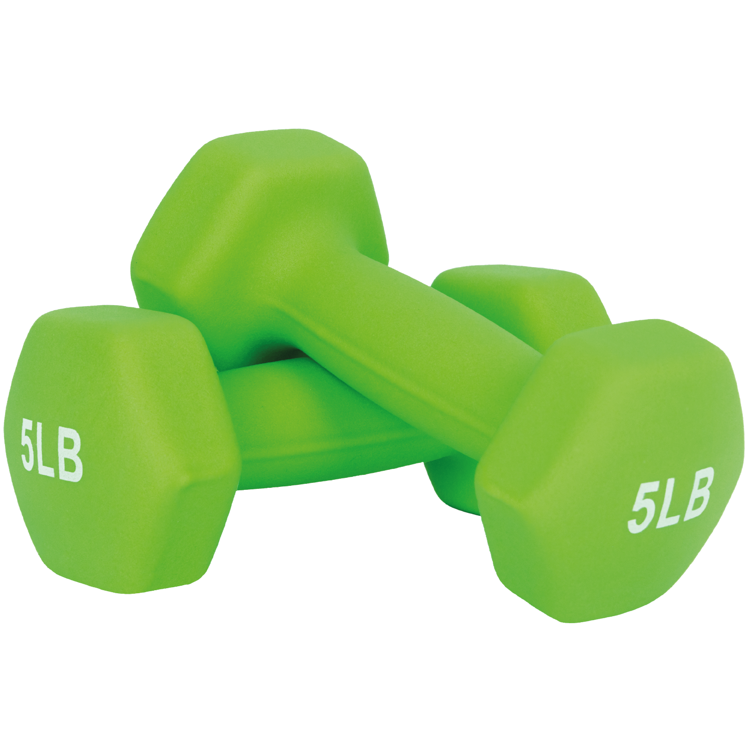 Par De Mancuernas Hexagonales 5 Lbs Neopreno Verdes X-pross