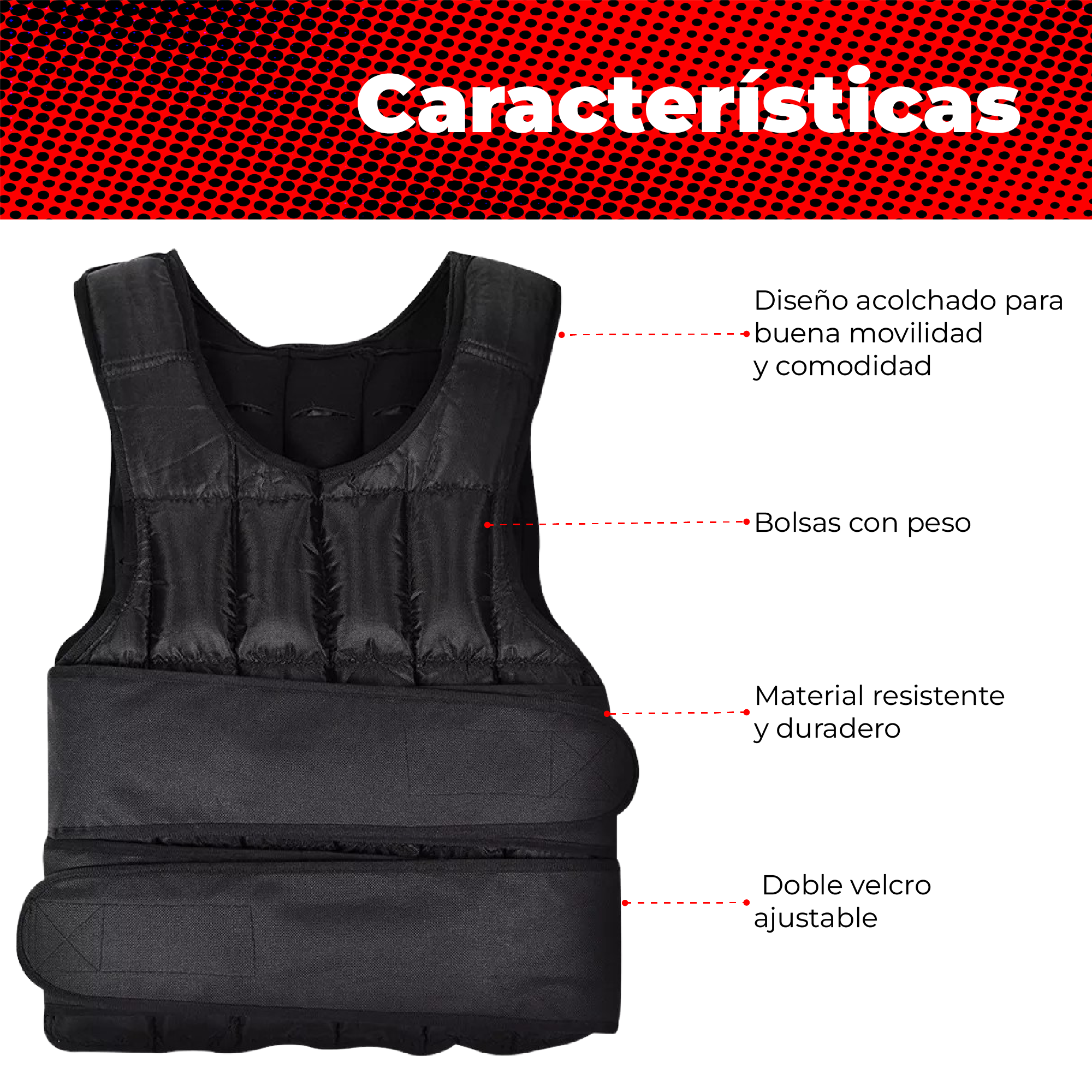 Chaleco Con Peso 10kg  Fitness X-RUSH