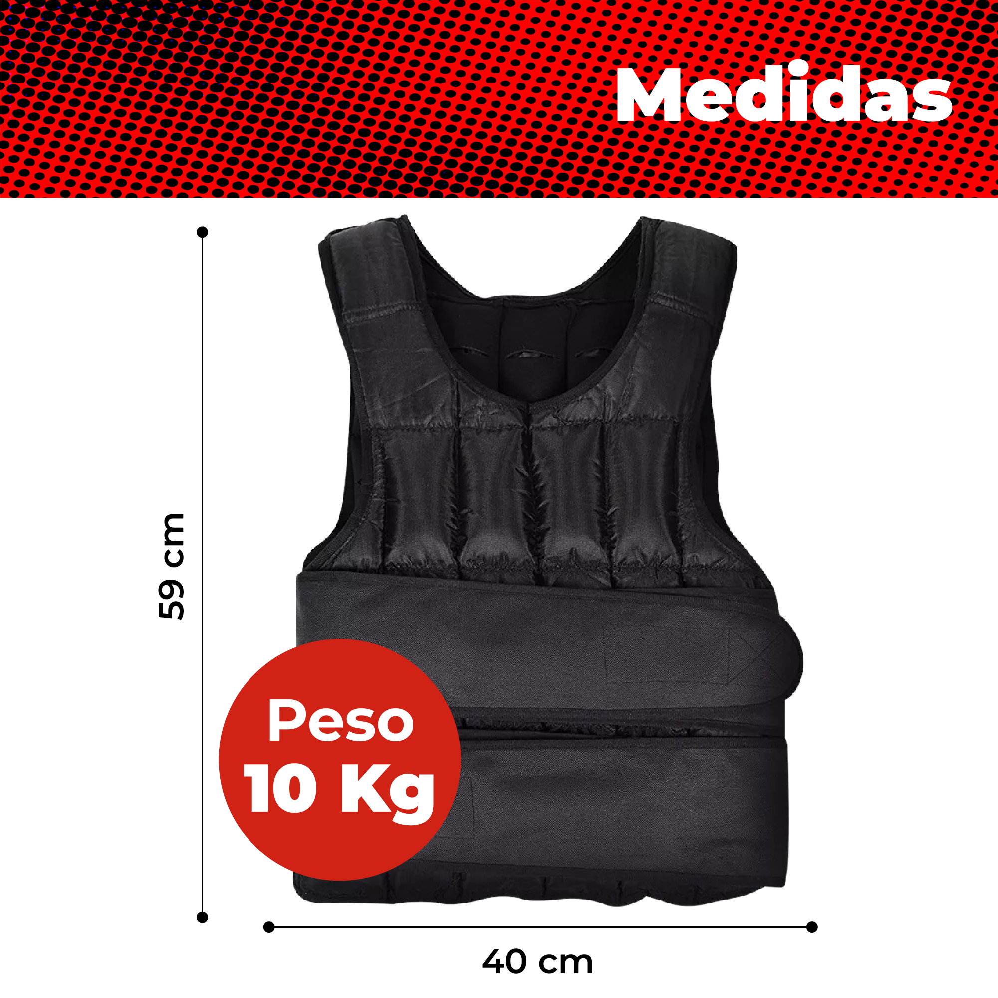 Chaleco Con Peso 10kg  Fitness X-RUSH