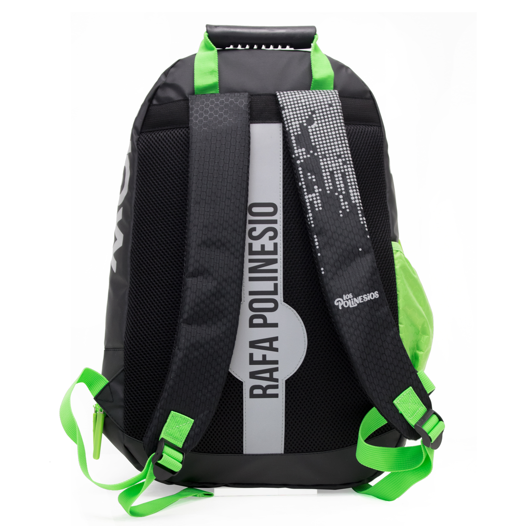 Mochila Rafa Polinesio Future Is Now Verde C/ Negro Primaria Escolar