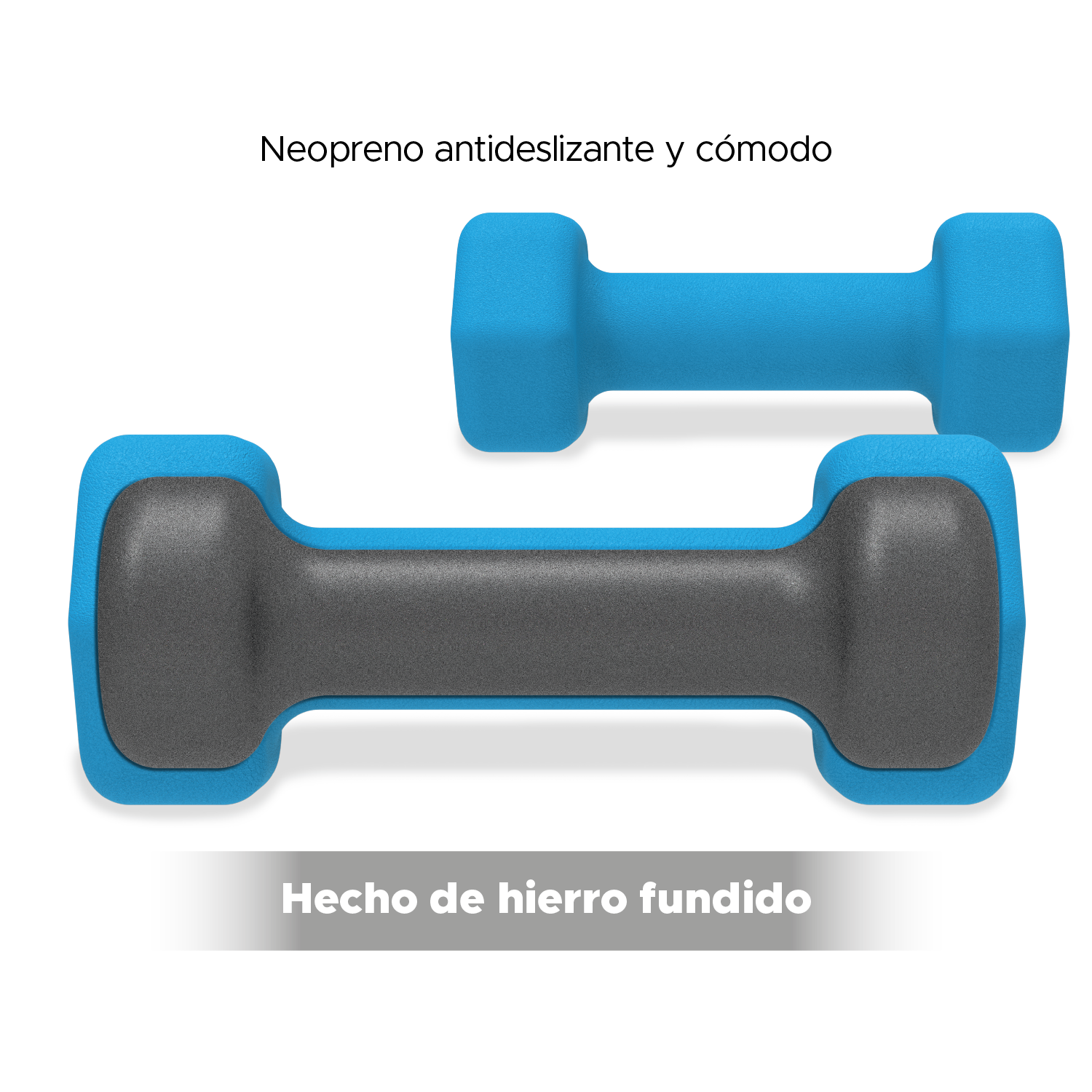 Par De Mancuernas Hexagonales Lbs Neopreno Celeste X-pross