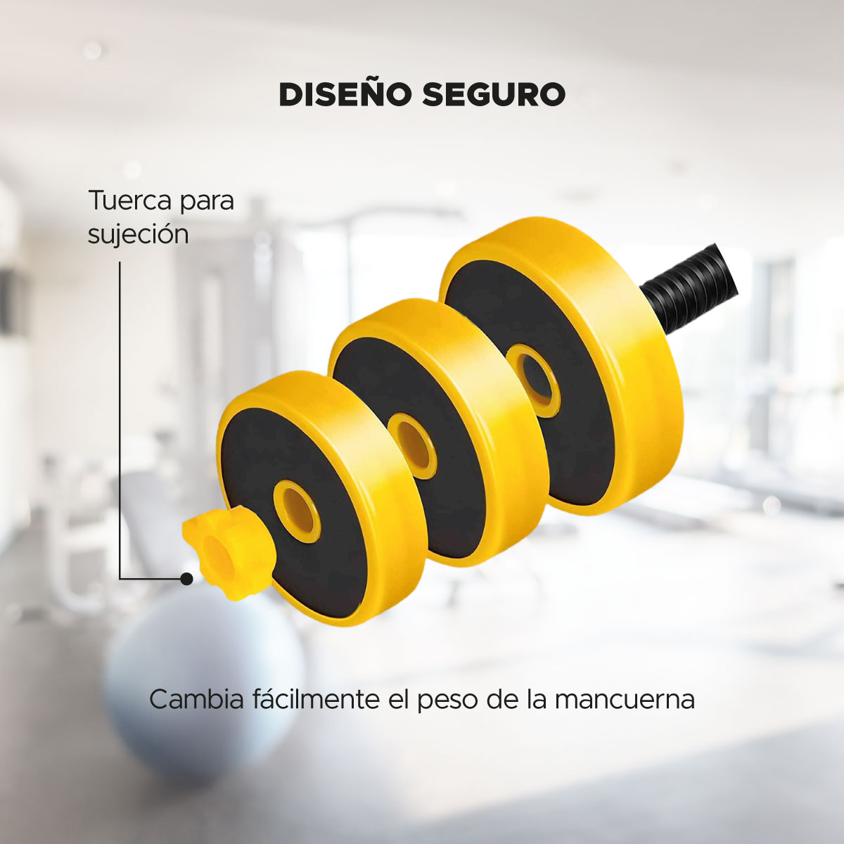Set Mancuernas 66 Lbs / 30 Kg Ajustables Ejercicio Gym