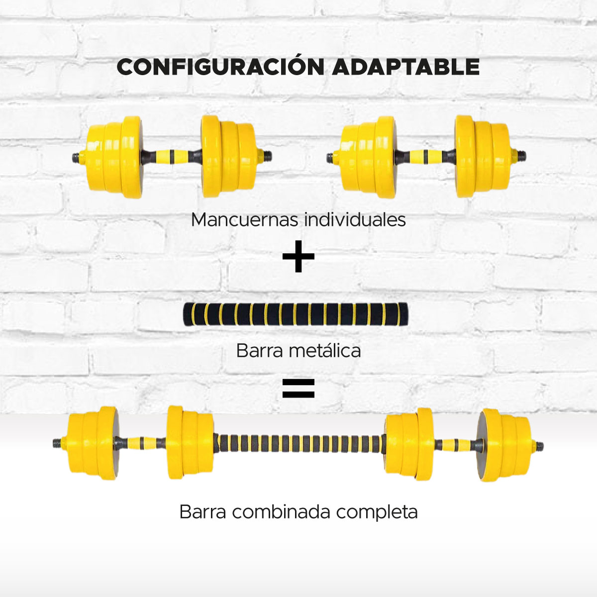Set Mancuernas 66 Lbs / 30 Kg Ajustables Ejercicio Gym