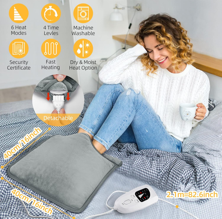 Calentador de pies eléctrico ajustable multifuncional 