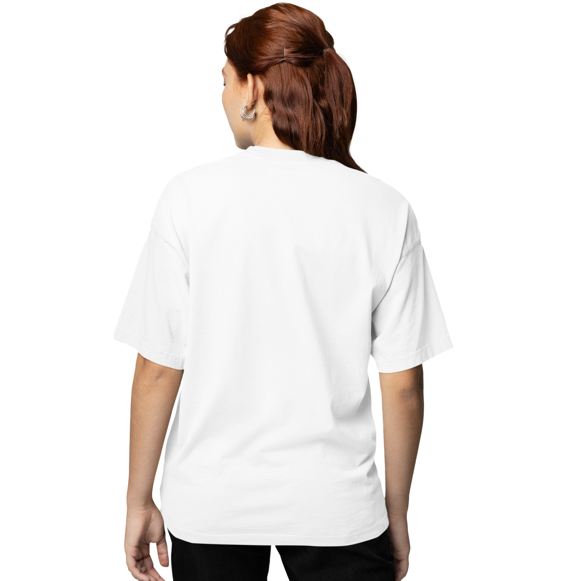 Playera Oversize de Manga Corta Unisex con Diseño de Silly Goose Blanca Cómoda y de Alta Calidad