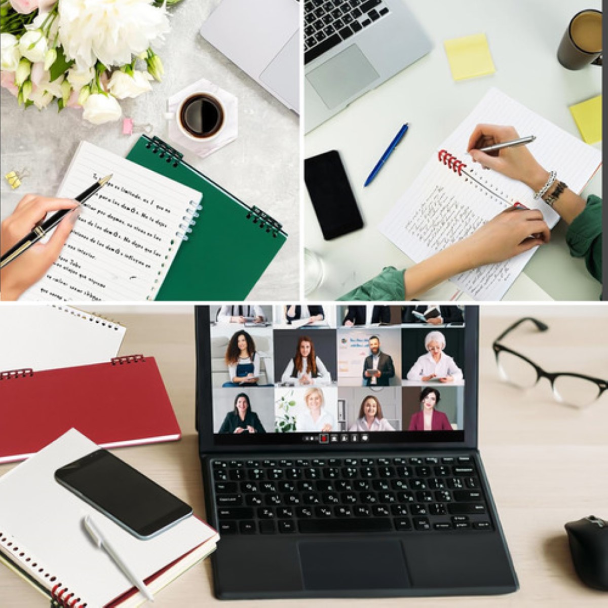 Cuaderno Profesional Libretas Espiral Raya Y Cuadro 6 Pzs B5 colores
