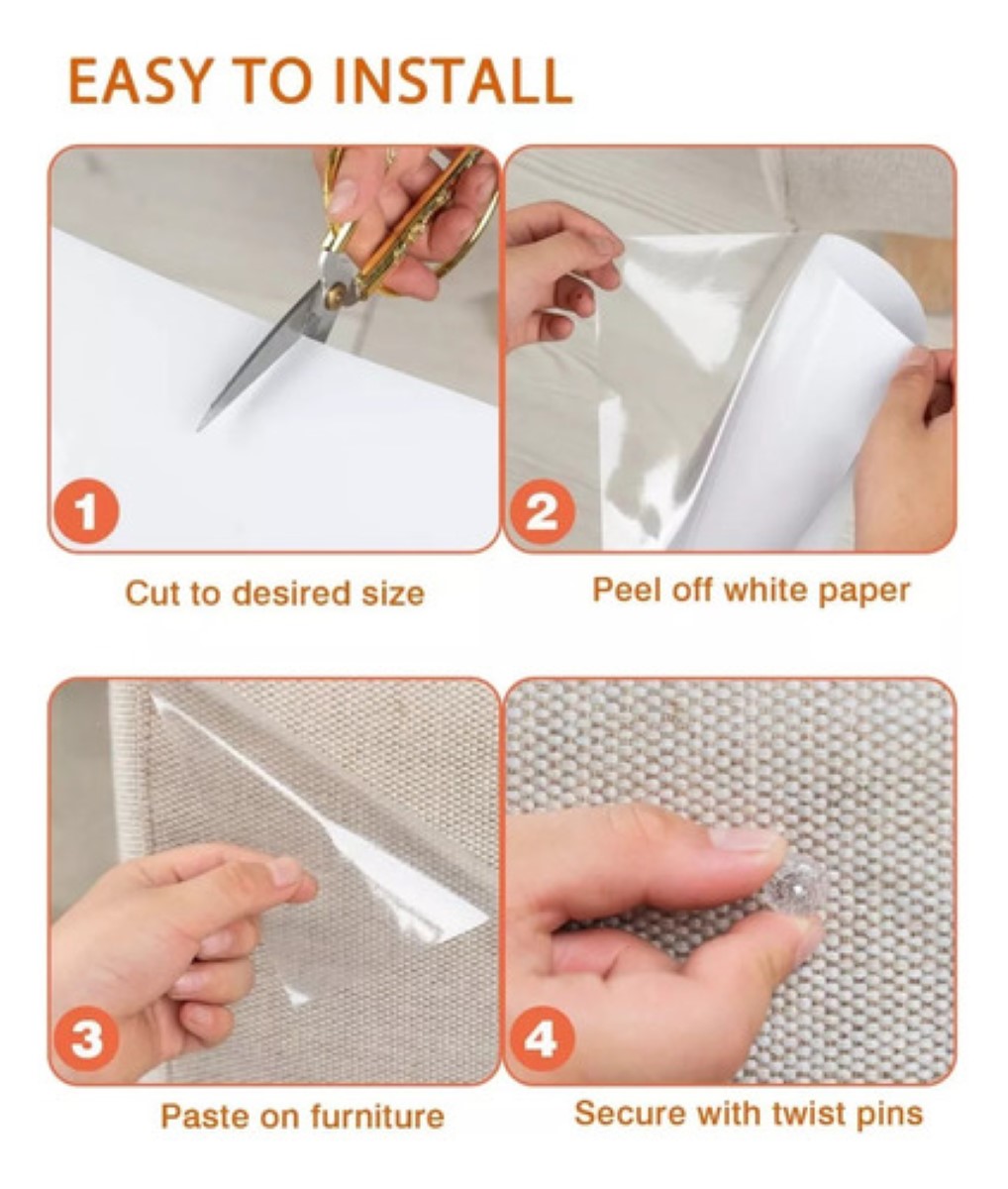 Protector Antirrasguños De Gato Para Muebles, 10 Piezas transparente