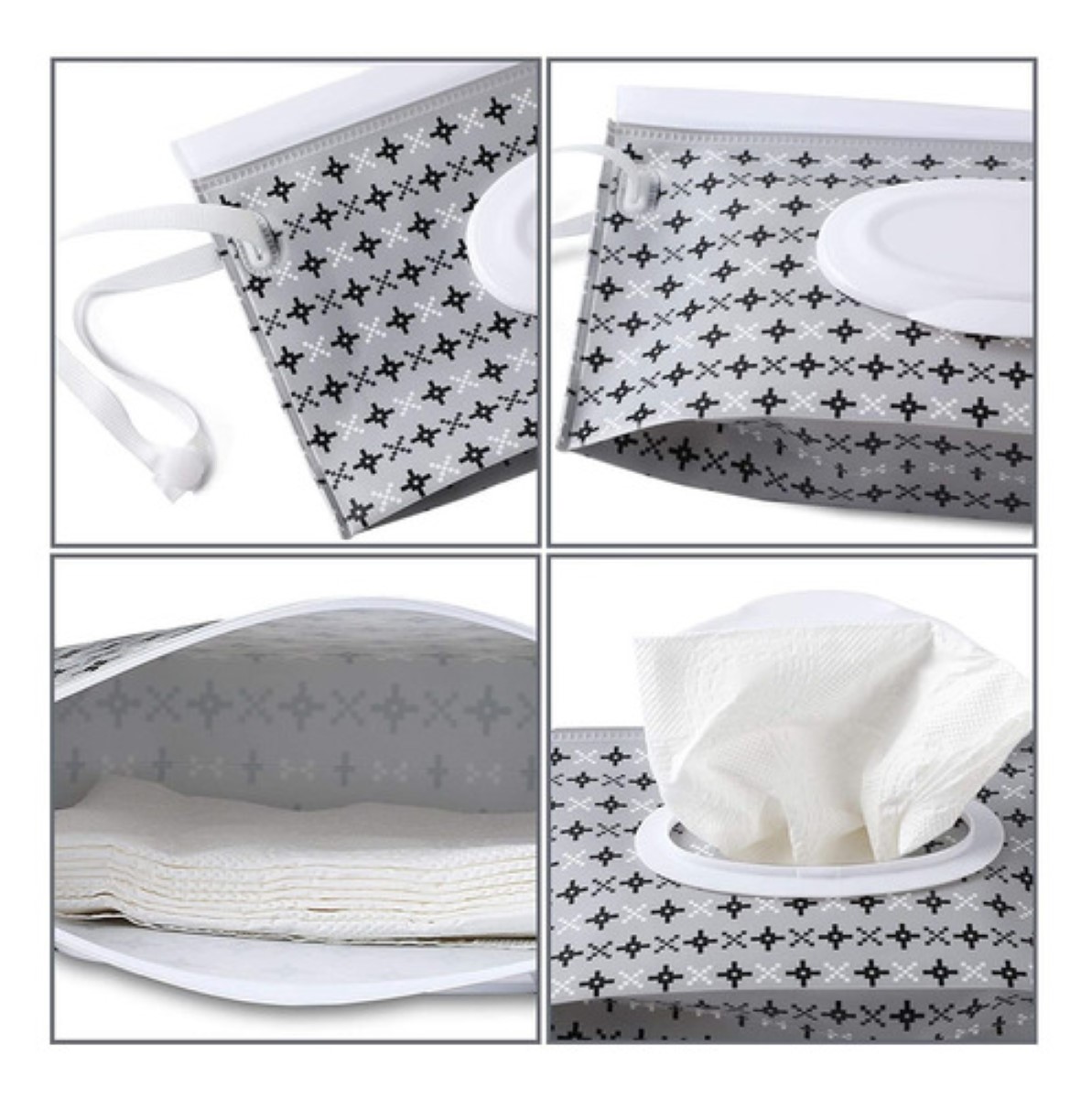 Caja Porta Toallitas Humedas Estuche azul,negro,gris,blanco
