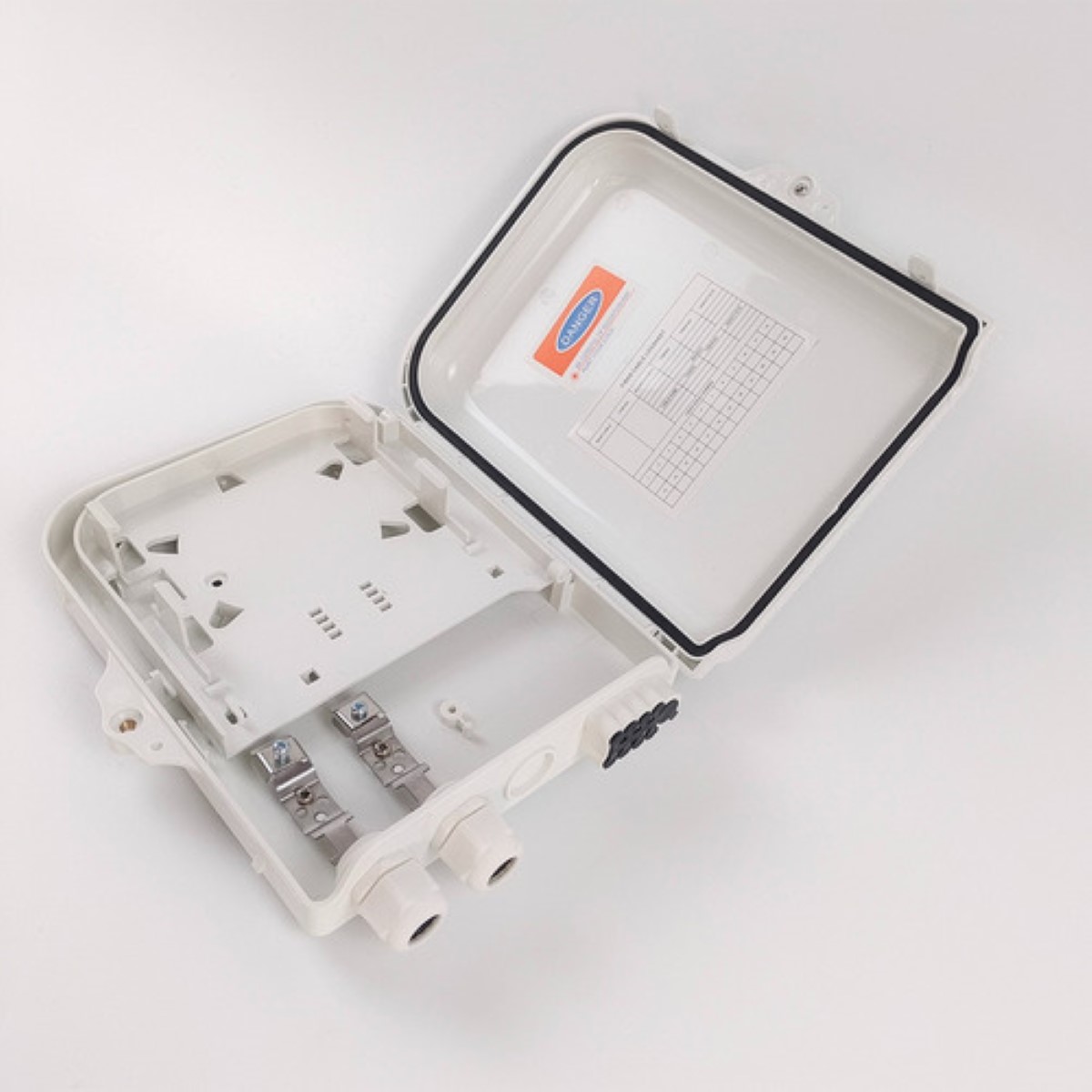 Caja De Distribución Ftth Para 8 Fibras Splitter 1x8 blanco